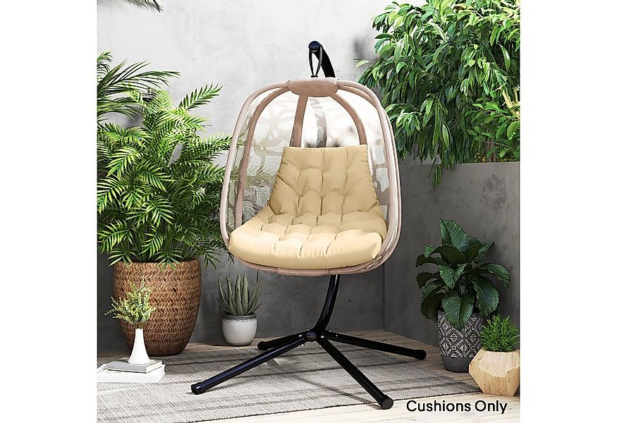 Outsunny Sitzkissen 120x100 cm, mit Rückenlehne, 8cm dick, wasserabweisend, günstig online kaufen