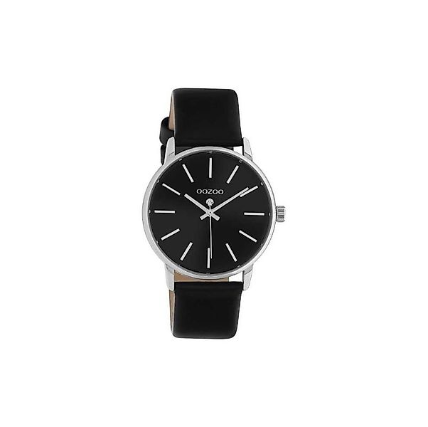 OOZOO Quarzuhr Damenuhr C10724 Armbanduhr Schwarz Lederband 36 mm günstig online kaufen