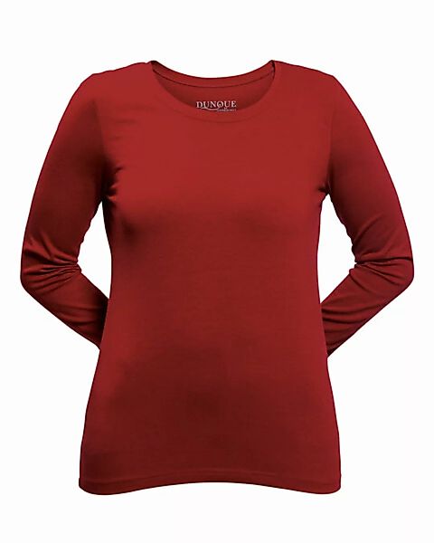 Dunque Damen Shirt Langarm Bio Baumwolle Mit Elasthan günstig online kaufen