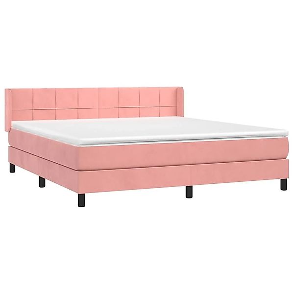 vidaXL Boxspringbett mit Matratze Rosa 180x200 cm Samt 3130978 günstig online kaufen