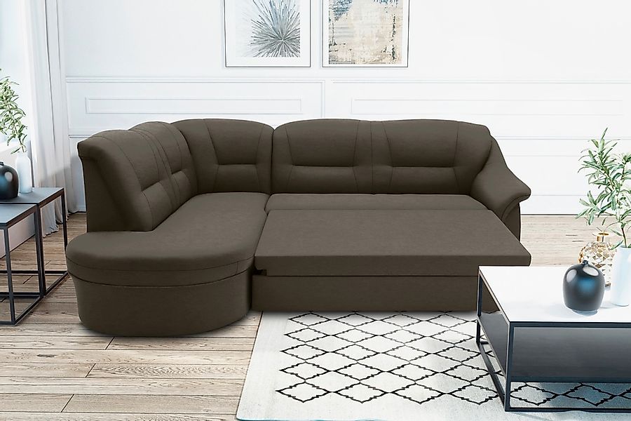 DOMO collection Ecksofa "Faenza für kleine Räume, Stellmaße 232,176cm, komf günstig online kaufen