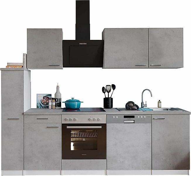 MESANA Küchenzeile "Malia", Breite 250 cm, 85 cm Arbeitshöhe, in exklusiver günstig online kaufen