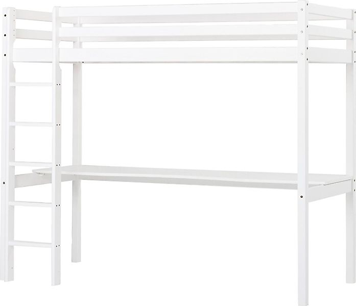 Hoppekids Hochbett »Hochbett 90x200cm mit Schreibtisch, umbaubar zu Einzelb günstig online kaufen