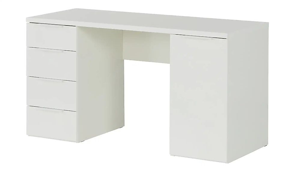Schreibtisch  Este ¦ weiß ¦ Maße (cm): B: 145,9 H: 75,4 T: 59.6 Tische > Sc günstig online kaufen