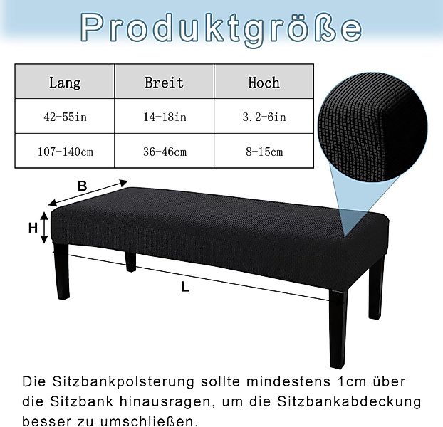 Coonoor Stuhlhusse Universal-Bezug für Esszimmer-Bank, elastisch günstig online kaufen