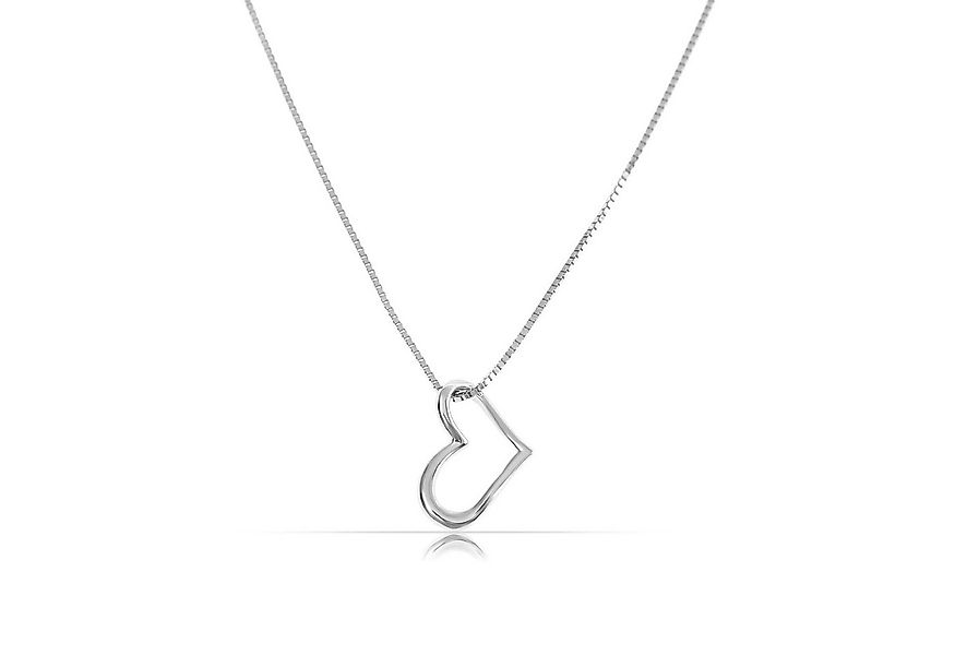 Made by Nami Herzkette Silber 925 Silberkette Damen mit Herz Anhänger, Gesc günstig online kaufen