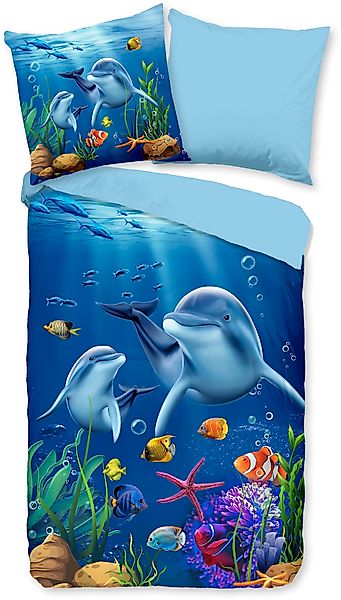 PURE luxury collection Kinderbettwäsche "Mare" 2 Stk. tlg. Mikrofaser, 135x günstig online kaufen