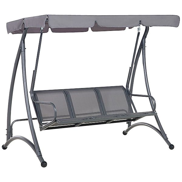 Beliani Gartenschaukel BOGART Dunkelgrau 120x190x169 günstig online kaufen