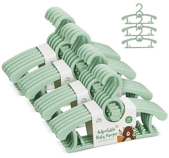 Homewit Kleiderbügel 20tlg Ausziehbare Babykleiderbügel Kinderkleiderbügel günstig online kaufen