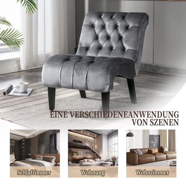 BlingBin Polsterstuhl Modern Velvet Armless Accent günstig online kaufen