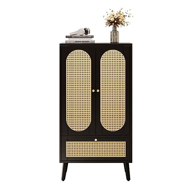 OKWISH Sideboard Kommode Highboard Rattan-Design Bücherregal, günstig online kaufen