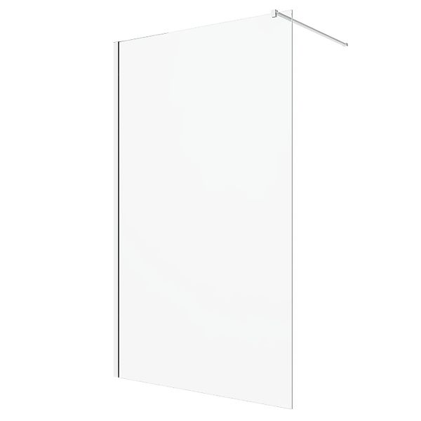 Aquabatos Duschwand 100 x 200 cm Walk In Dusche Duschabtrennung mit Weißmat günstig online kaufen