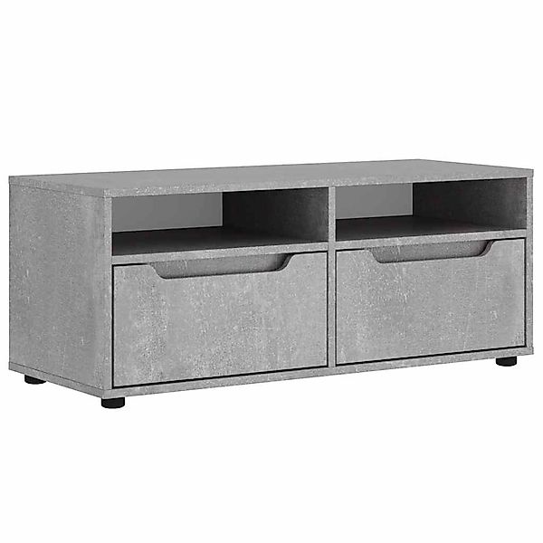 vidaXL TV-Schrank VISNES Betongrau 100x40x38 cm Holzwerkstoff 4108294 günstig online kaufen