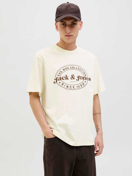 Jack & Jones Herren Rundhals T-Shirt JJEDOVER PRINT TEE SS CREW NECK - Rela günstig online kaufen