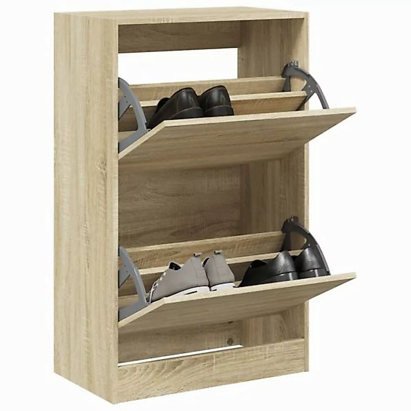 vidaXL Schuhschrank Schuhschrank Betongrau 60x34x96,5 cm Spanplatte günstig online kaufen