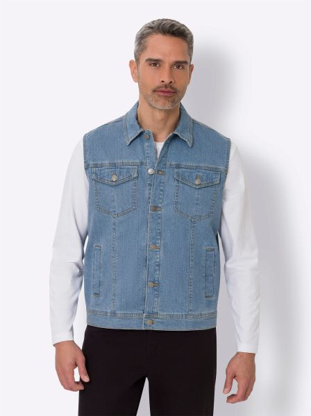 Sieh an! Jerseyweste Jeans-Weste günstig online kaufen