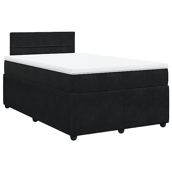 vidaXL Boxspringbett mit Matratze Schwarz 120x190 cm Samt 3287688 günstig online kaufen