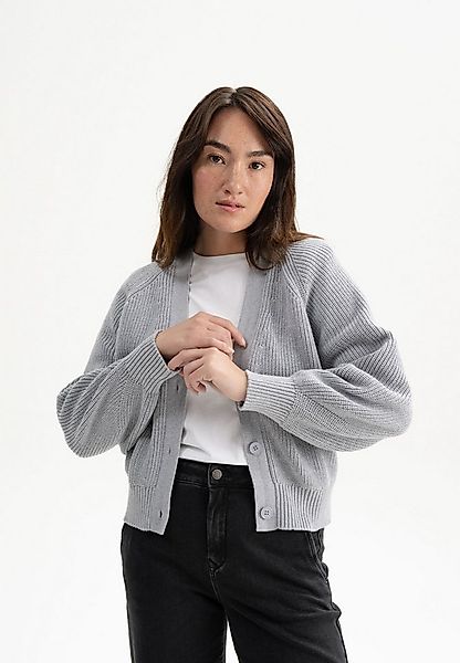 MELA Cardigan Rippstrick Cardigan Style BHUMA Gerippte Bündchen und gerippt günstig online kaufen