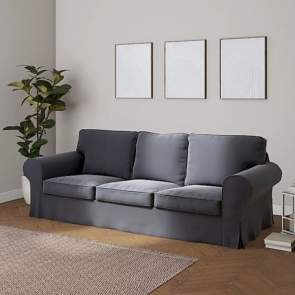 Bezug für Ektorp 3-Sitzer Schlafsofa, neues Modell (2013), anthrazit, 40cm günstig online kaufen