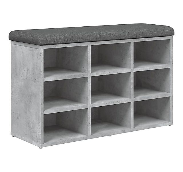 vidaXL Sitzbank Schuhbank Betongrau 82x32x50 cm Holzwerkstoff günstig online kaufen