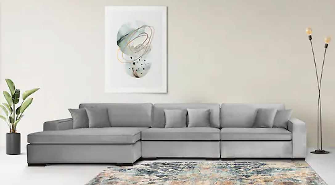Home affaire Ottomane »Skara L-Form«, Lounge-Sofa mit Federkernpolsterung, günstig online kaufen
