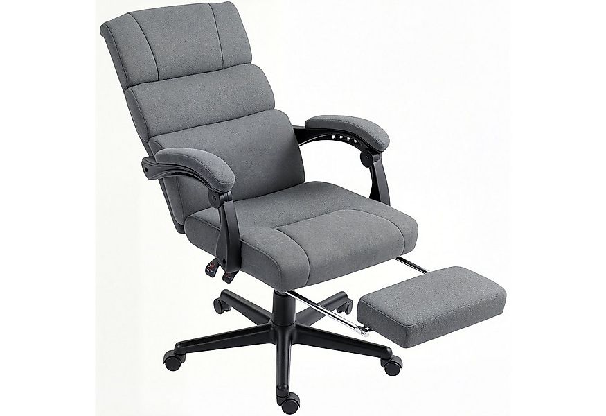 HOMCOM Schreibtischstuhl mit Lendenkissen und Kopfstütze, höhenverstellbar günstig online kaufen