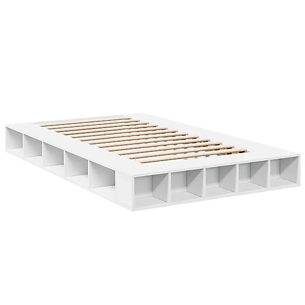 vidaXL Bettgestell Weiß 135x190 cm Holzwerkstoff 3280496 günstig online kaufen