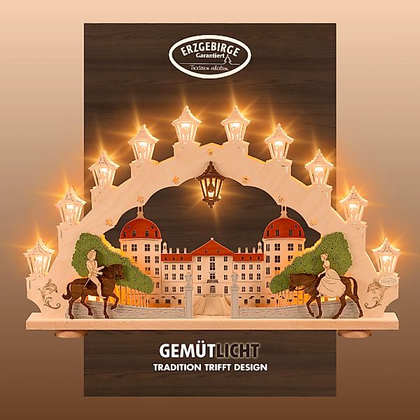 Weigla LED Schwibbogen "Moritzburg, Lichterbogen aus Holz, Made in Germany" günstig online kaufen