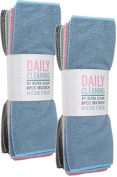 Koopman Geschirrtuch Mikrofasertuch Reinigungstücher 30x30 cm Bunt 8/16 er günstig online kaufen