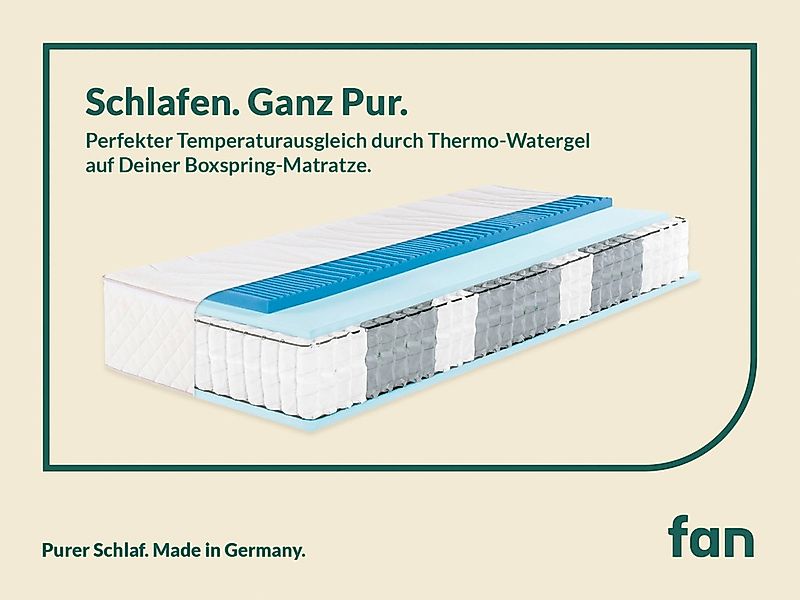 fan Taschenfederkernmatratze "fan Boxspringmatratze m. Thermogelauflage", 3 günstig online kaufen