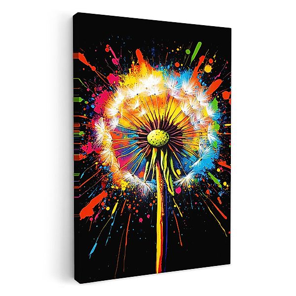 OneMillionCanvasses® Leinwandbild Löwenzahn - Graffiti - günstig online kaufen