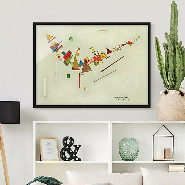 Bild mit Rahmen Kunstdruck - Querformat Wassily Kandinsky - Winkelschwung günstig online kaufen