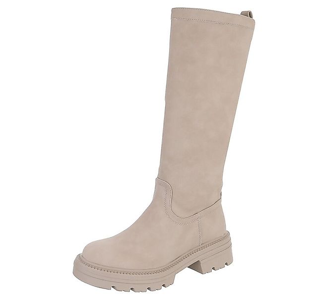 Ital-Design Bequeme Damen Stiefel mit Blockabsatz für Alltag Plateaustiefel günstig online kaufen
