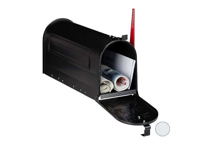 relaxdays Briefkasten US Mailbox Postkasten, schwarz günstig online kaufen