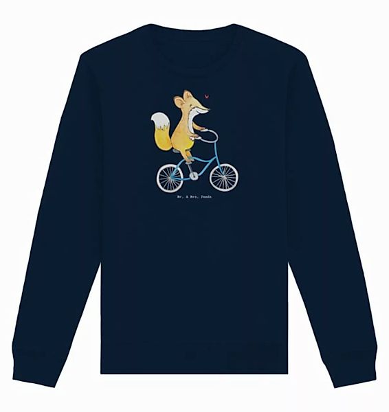 Mr. & Mrs. Panda Longpullover Größe M Fuchs Fahrrad fahren - French Navy - günstig online kaufen