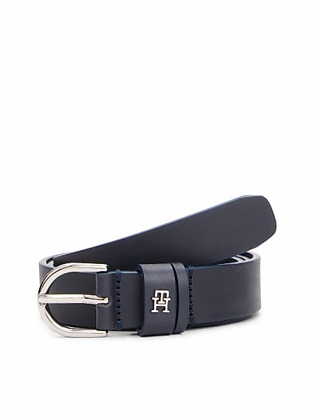 Tommy Hilfiger Ledergürtel "ESSENTIAL EFFORTLESS 2.5 SILVER", Einfachdornsc günstig online kaufen