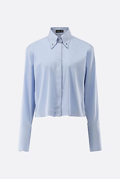 Hemdbluse cropped mit Button-Down günstig online kaufen