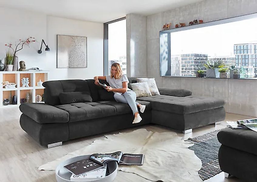 Die PlanBar Ecksofa »MP-IN17004 L-Form«, wahlweise mit Bettfunktion, Sitzti günstig online kaufen