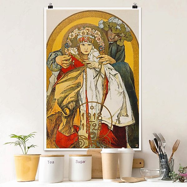 Poster - Hochformat Alfons Mucha - Plakat Tschechoslowakischen Republik günstig online kaufen