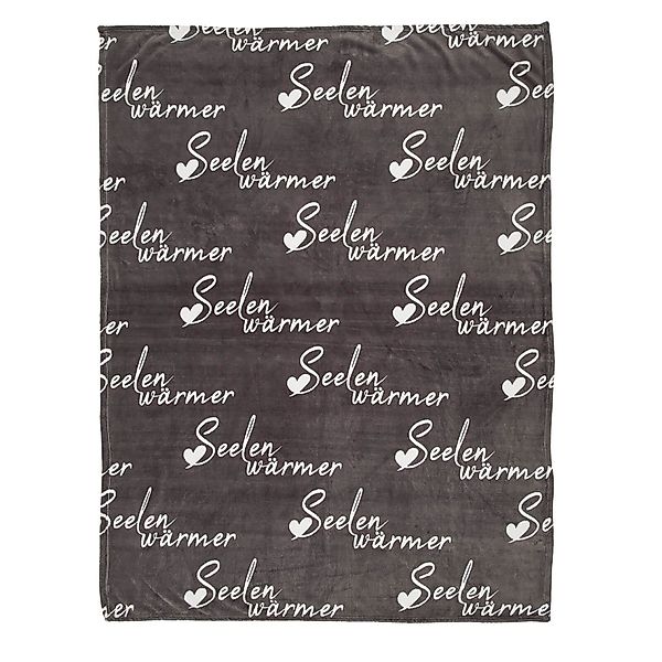 Wohndecke Graue Kuscheldecke, Seelenwärmer Decke 130x160 günstig online kaufen