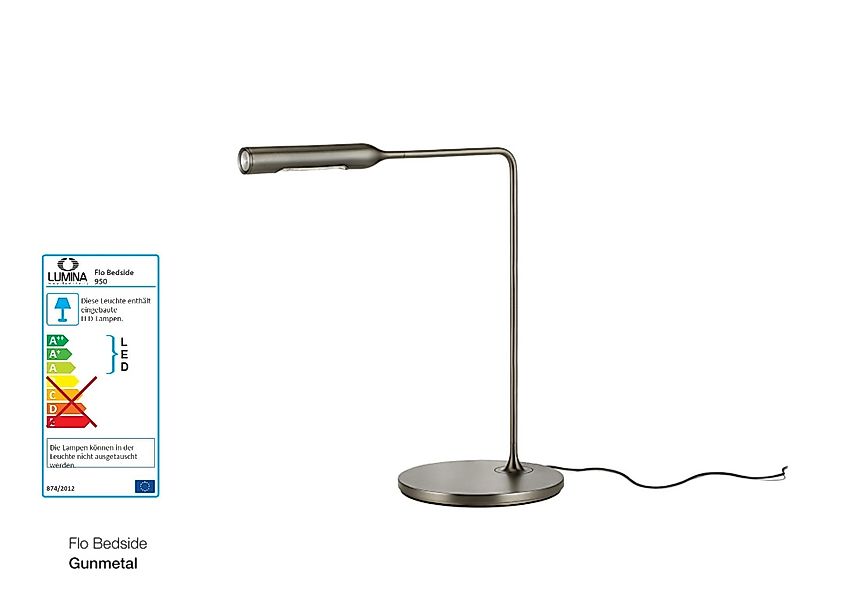 FLO Bedside Nachttischlampe rotguss günstig online kaufen