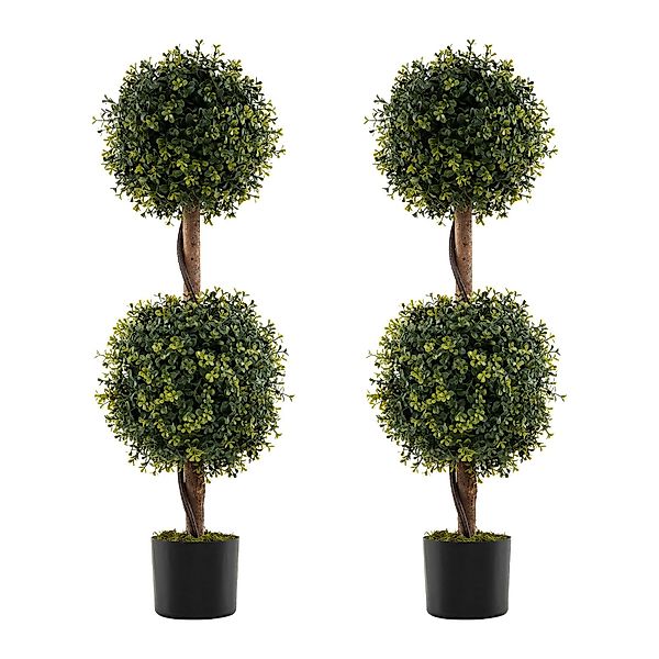 Kunstbaum Buchsbaumkugel Bäumen, COSTWAY, Höhe 90 günstig online kaufen
