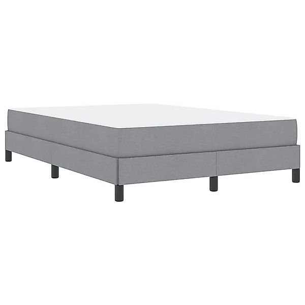 vidaXL Boxspringbett mit Matratze Hellgrau 140 x 190 cm Stoff 3398486 günstig online kaufen