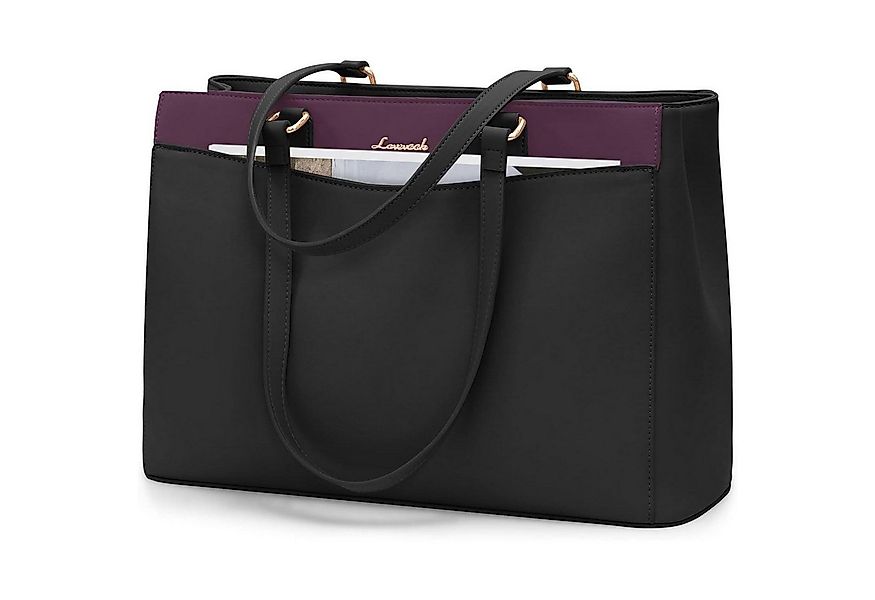 LuxusKollektion Laptoptasche Damen Aktentasche 15,6 Zoll Schwarz Groß Leich günstig online kaufen