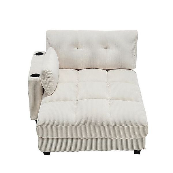 KLAM HOME Schlafsofa Ecksofa Palmensessel Relaxsofa Polstermöbel mit 2Beche günstig online kaufen