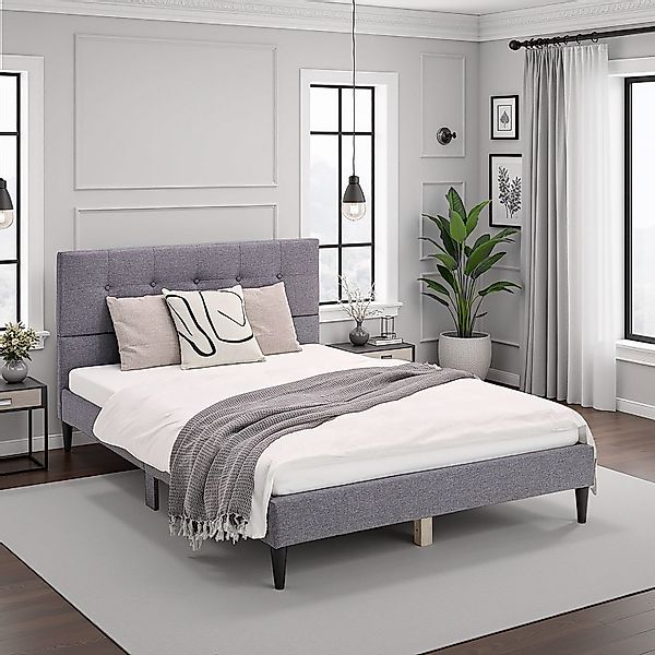 Homestyle4u Polsterbett 120x200 Doppelbett Bettgestell mit günstig online kaufen