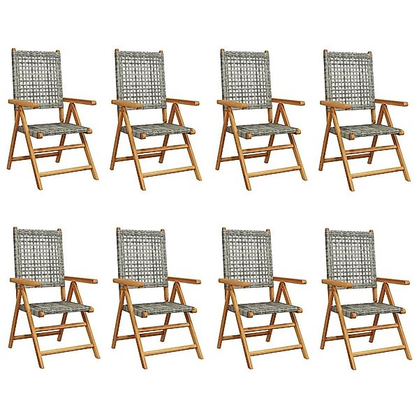 vidaXL Gartenstuhl Gartenstuhl Verstellbar 8 Stk. günstig online kaufen
