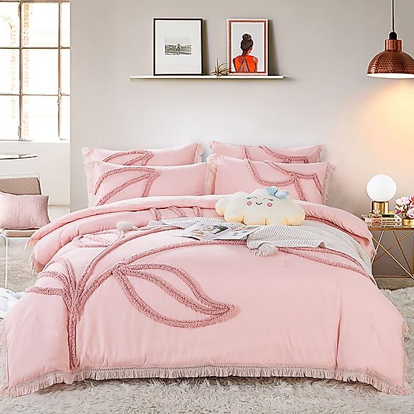 ibettertec Bettwäsche Bettwäsche,Getuftet Boho Bettwäsche-Set 135x200cm,200 günstig online kaufen