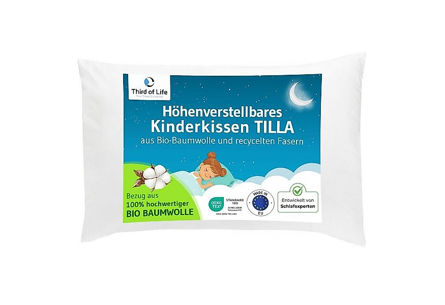 Third of Life Baumwollkissen TILLA Kinderkissen ab 2 Jahren (40×60), Füllun günstig online kaufen