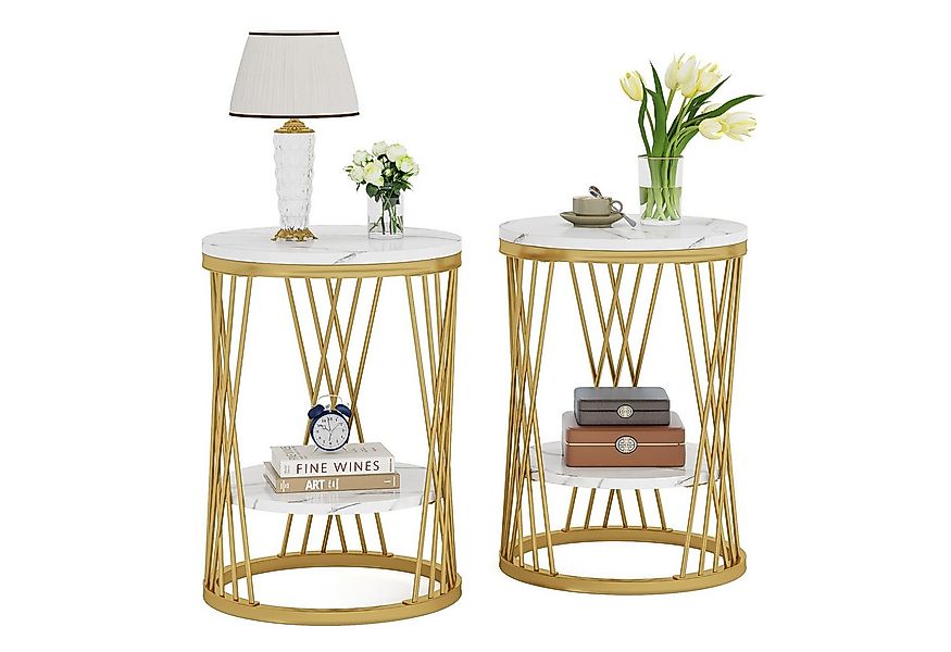 Tribesigns Beistelltisch Runder Beistelltisch, Ø45 cm x 60 cm Couchtisch mi günstig online kaufen